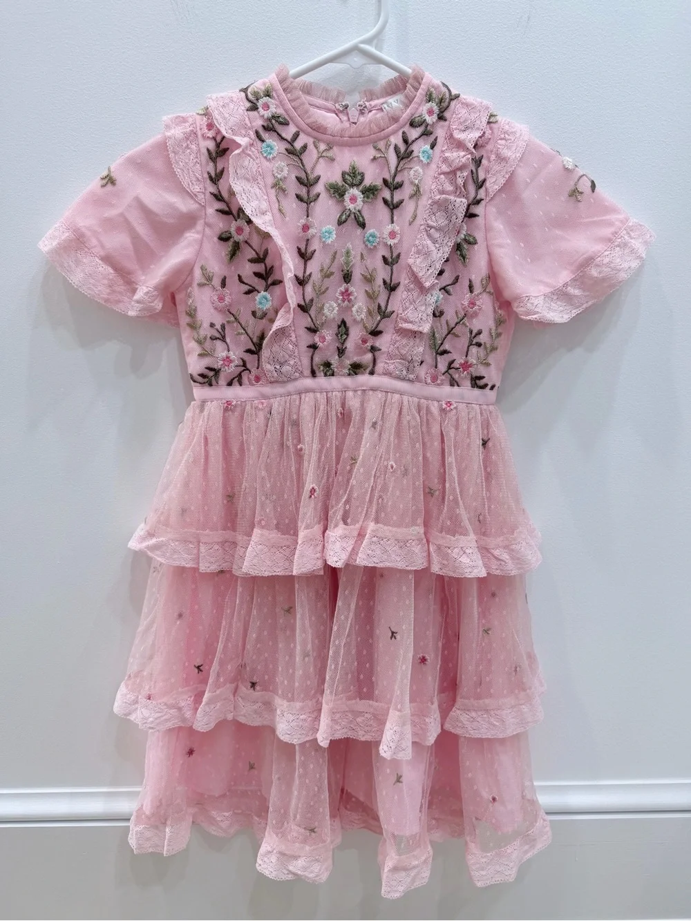 Ivy City Co. Girls' Dress Bundle Sz 6-7T Pink Embroidered, Lace & Cloud Nine